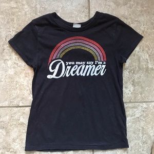 Vintage John Lennon women tee retro Small brown